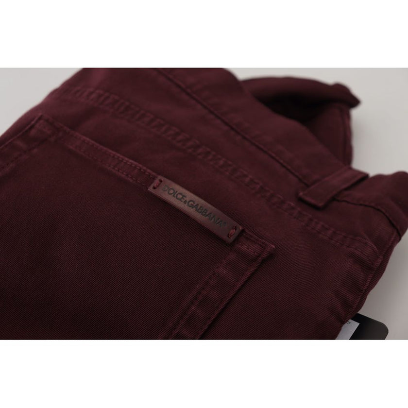 Dolce & Gabbana Bordeaux Cotton Jeans & Pant