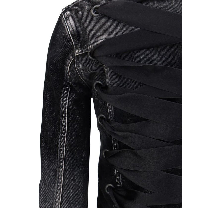 Balenciaga Denim Jacket with ribbon
