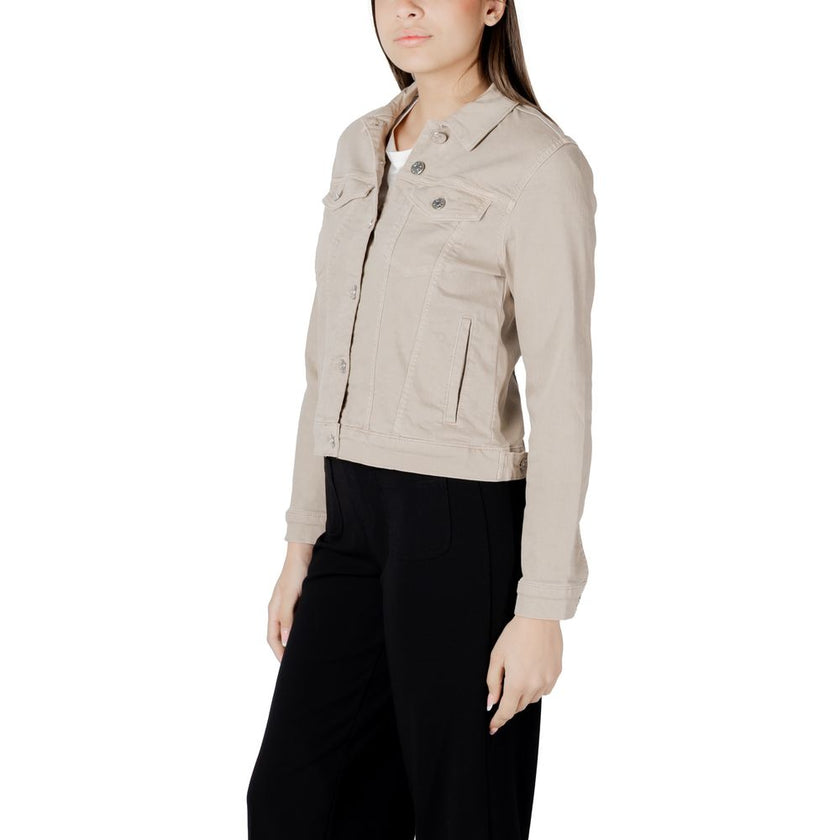 Street One Beige Cotton Jackets & Coat