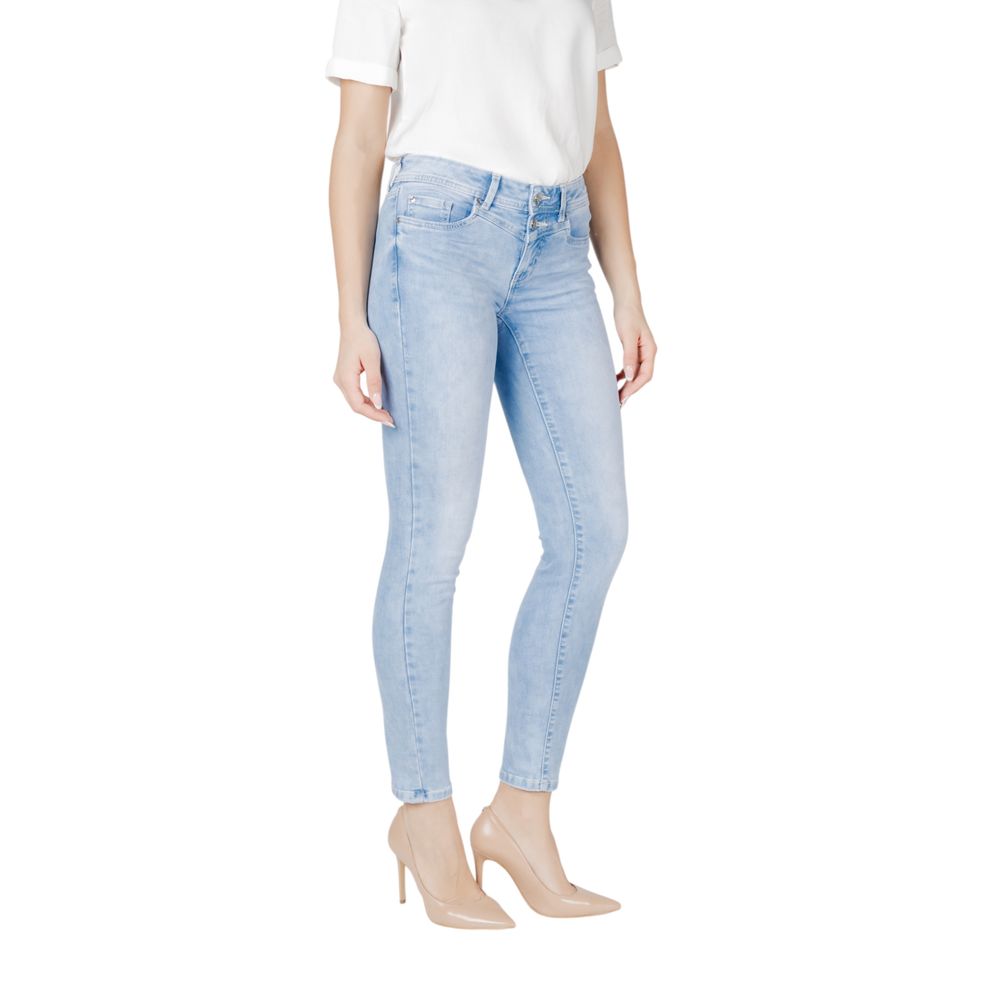 Street One Light Blue Cotton Jeans & Pant