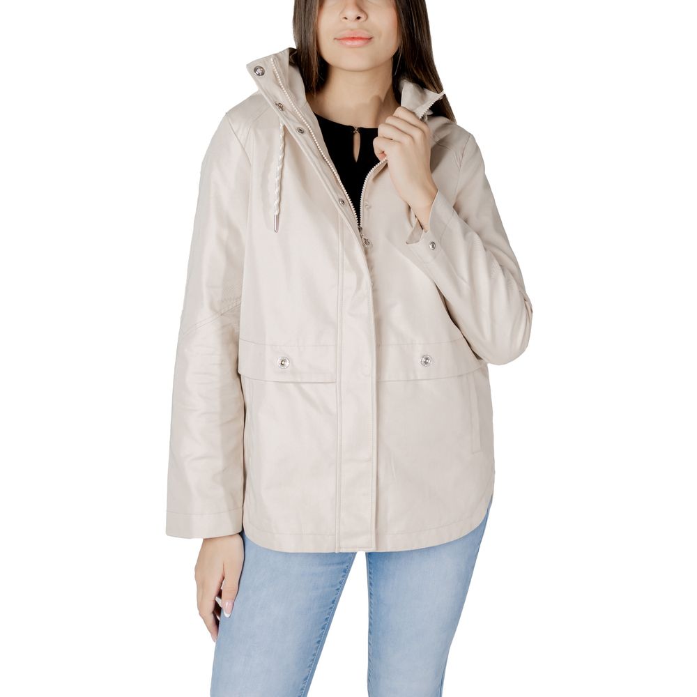 Street One Beige Cotton Jackets & Coat