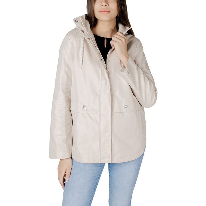 Street One Beige Cotton Jackets & Coat