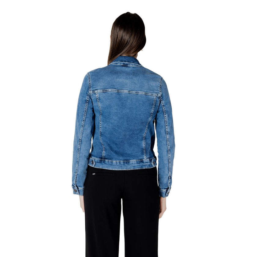 Street One Blue Cotton Jackets & Coat