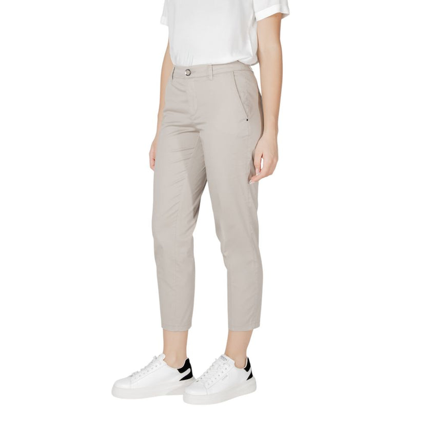 Street One Beige Cotton Jeans & Pant