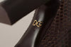 Dolce & Gabbana Brown Exotic Leather Heels High Boots Shoes