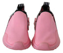 Dolce & Gabbana Pink Low Top Sorrento Sneakers Slip On Casual Shoes
