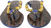 Dolce & Gabbana Blue Crystals Flats Sandals Beachwear Shoes