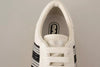 Marc Jacobs White Leather Crystal Embellished Sneakers Shoes