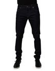 Dolce & Gabbana Black Cotton Stretch Men Skinny Denim Jeans