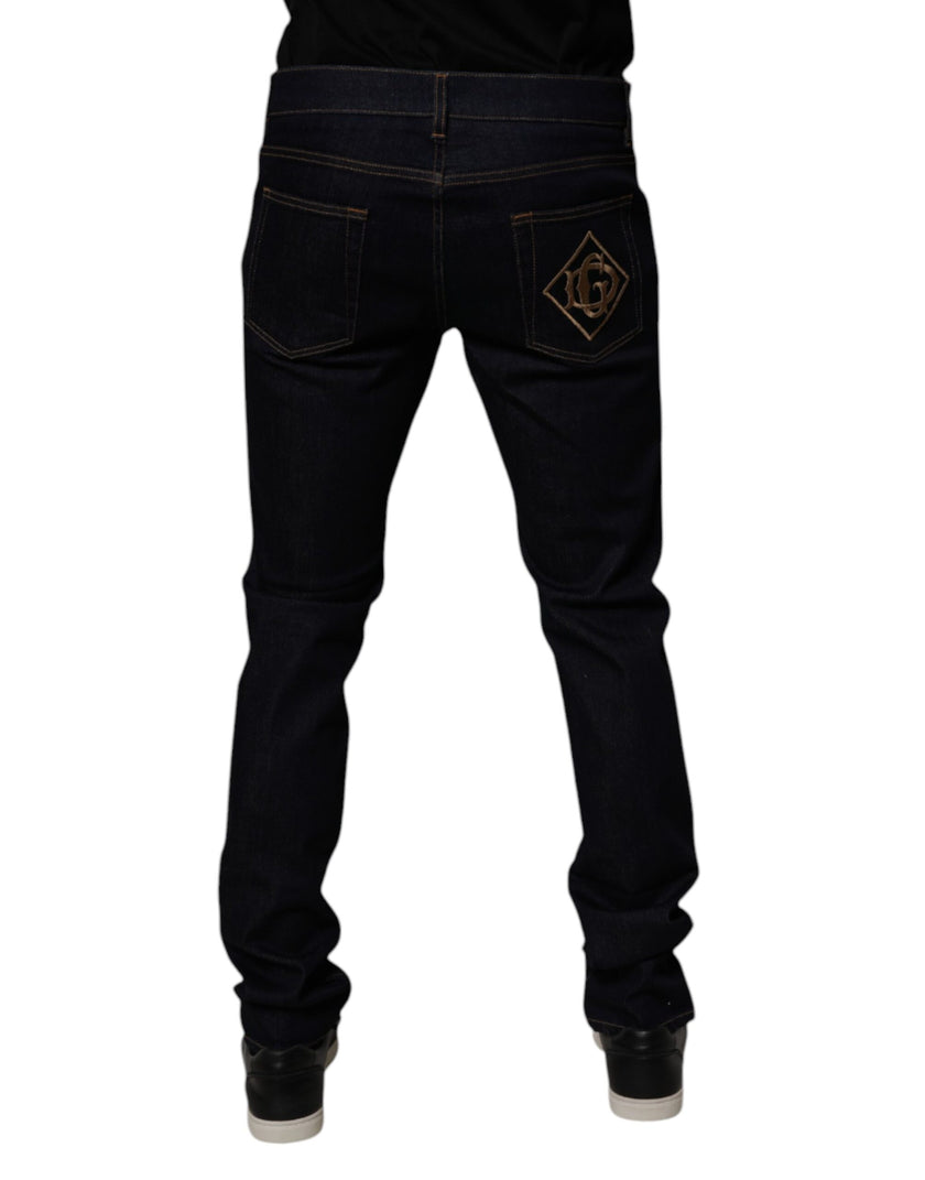 Dolce & Gabbana Black Cotton Stretch Men Skinny Denim Jeans