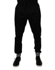 Dolce & Gabbana Black Cotton Stretch Jogger Sweatpants Pants