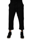 Dolce & Gabbana Black Polyester Men Cropped Pants