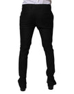 Dolce & Gabbana Black Virgin Wool MenSkinny Dress Formal Pants