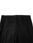 Dolce & Gabbana Black Virgin Wool MenSkinny Dress Formal Pants
