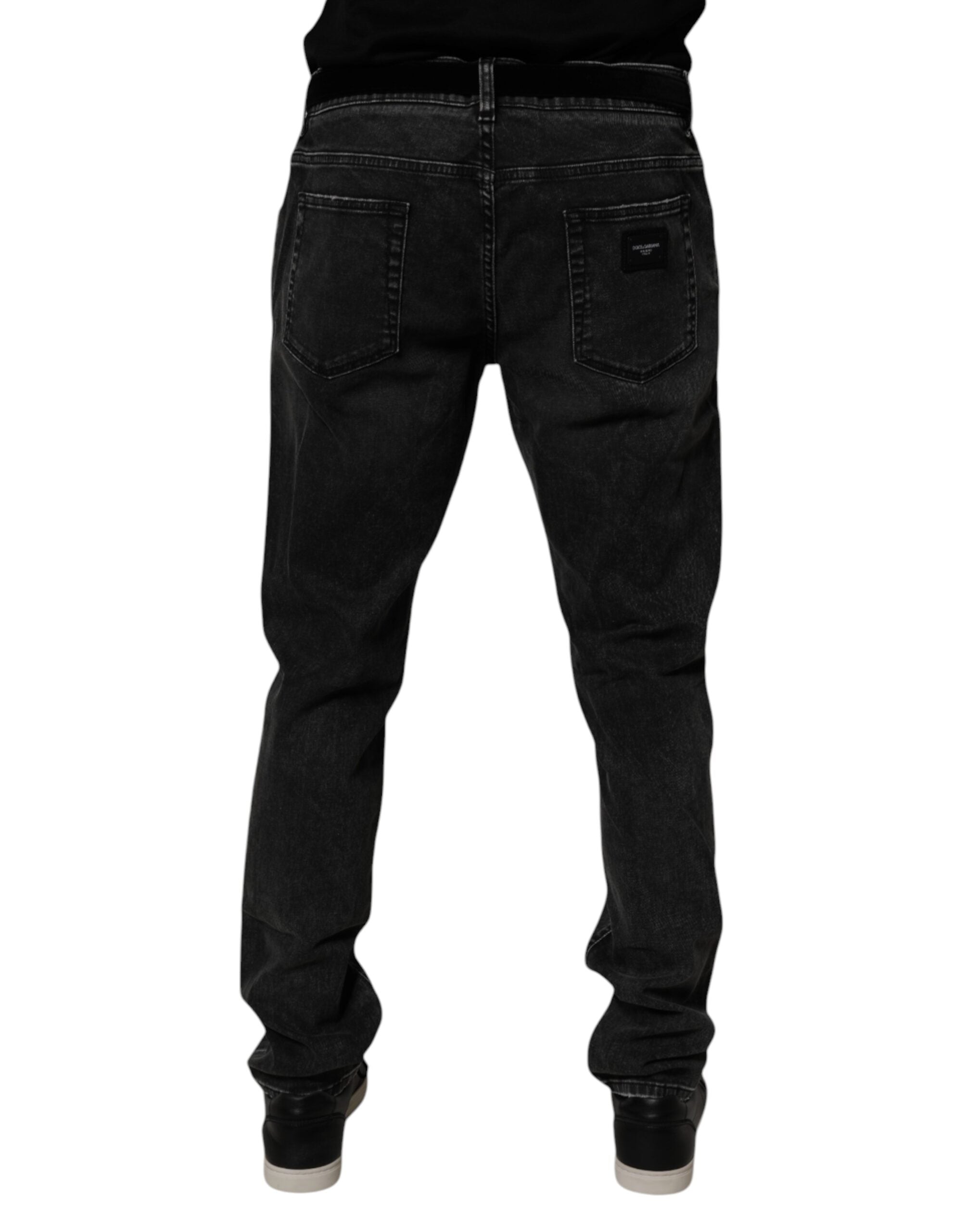 Dolce & Gabbana Black Cotton Stretch Men Skinny Denim Jeans