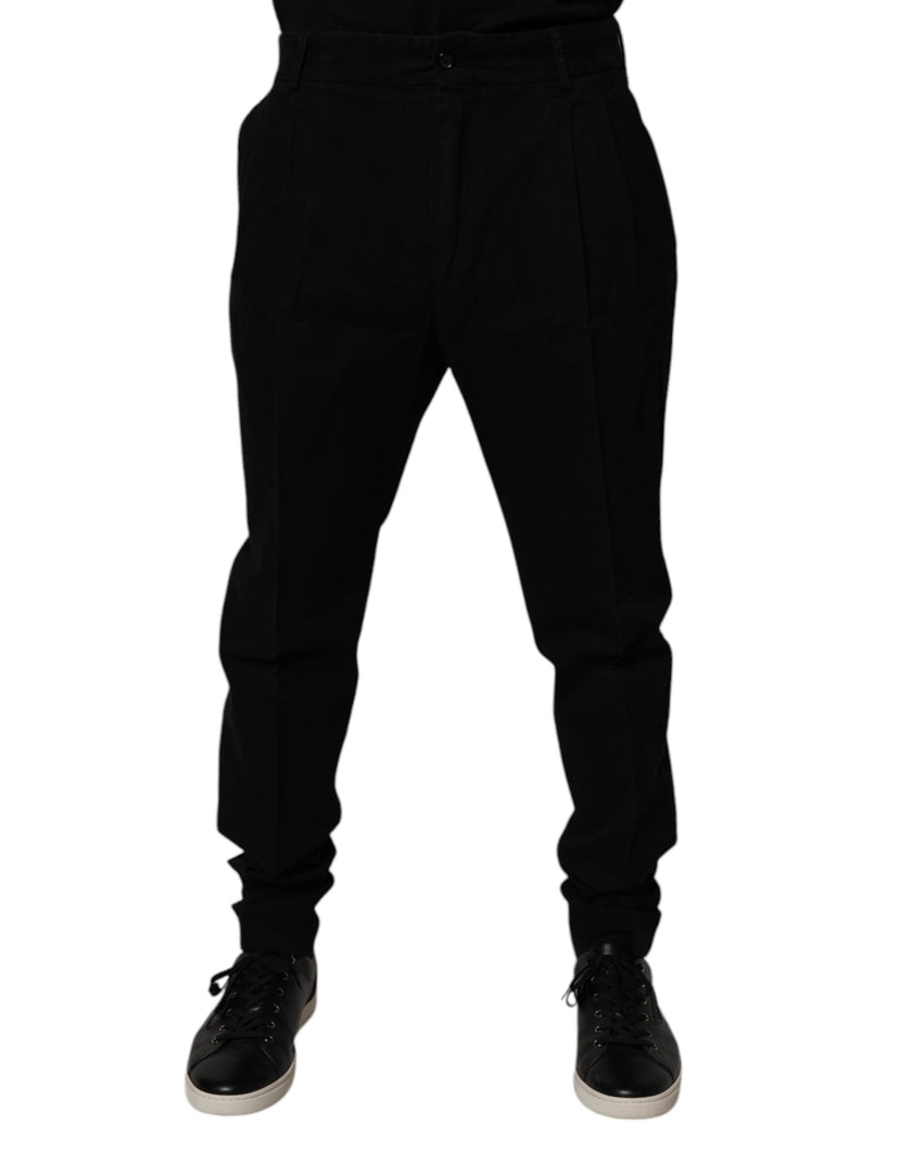 Dolce & Gabbana Black Cotton Stretch Skinny Pants