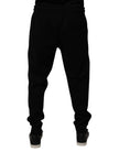 Dolce & Gabbana Black Cotton Blend Jogger Sweatpants Pants