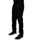 Dolce & Gabbana Black Cotton Men Skinny Dress Formal Pants