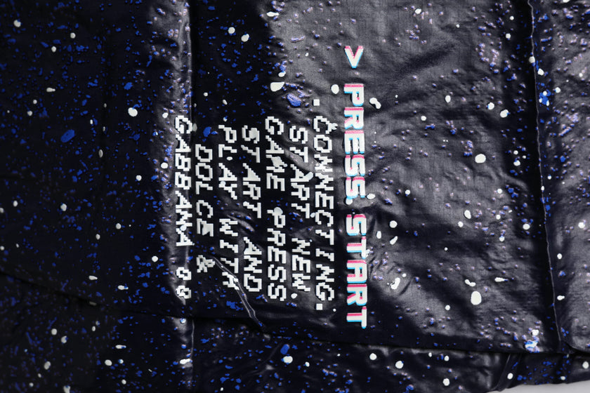 Dolce & Gabbana Dark Blue DG Game Print Cotton Jogger Pants