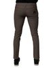Dolce & Gabbana Brown Cotton Stretch Chino Pants
