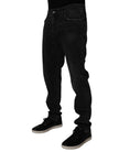 Dolce & Gabbana Black Cotton Stretch Slim Fit Men Denim Jeans