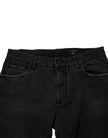 Dolce & Gabbana Black Cotton Stretch Slim Fit Men Denim Jeans