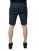 Dolce & Gabbana Blue Cotton Mid Waist Men Bermuda Shorts