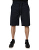 Dolce & Gabbana Dark Blue Cotton Bermuda Sweatshorts Shorts