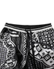 Dolce & Gabbana Black White Bandana Silk Men Bermuda Shorts