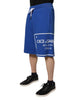 Dolce & Gabbana Blue Logo Cotton Bermuda Sweatshorts Shorts