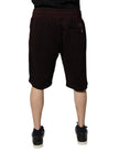 Dolce & Gabbana Bordeaux Cotton Bermuda Sweatshorts Shorts
