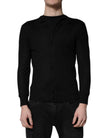 Dolce & Gabbana Black Cashmere Button Down Cardigan Sweater