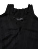 Dolce & Gabbana Black Heraldic Silk Buttoned Pullover Sweater