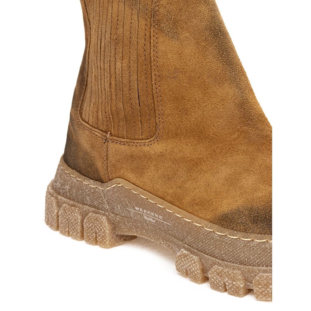 Max Mara Brown Suede Leather Boot