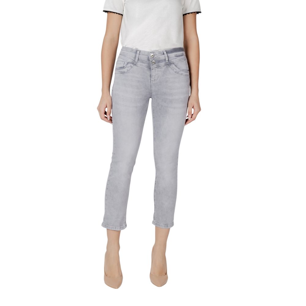 Street One Gray Cotton Jeans & Pant