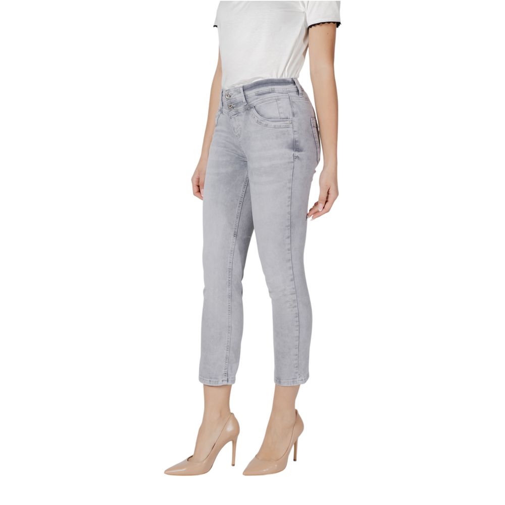 Street One Gray Cotton Jeans & Pant