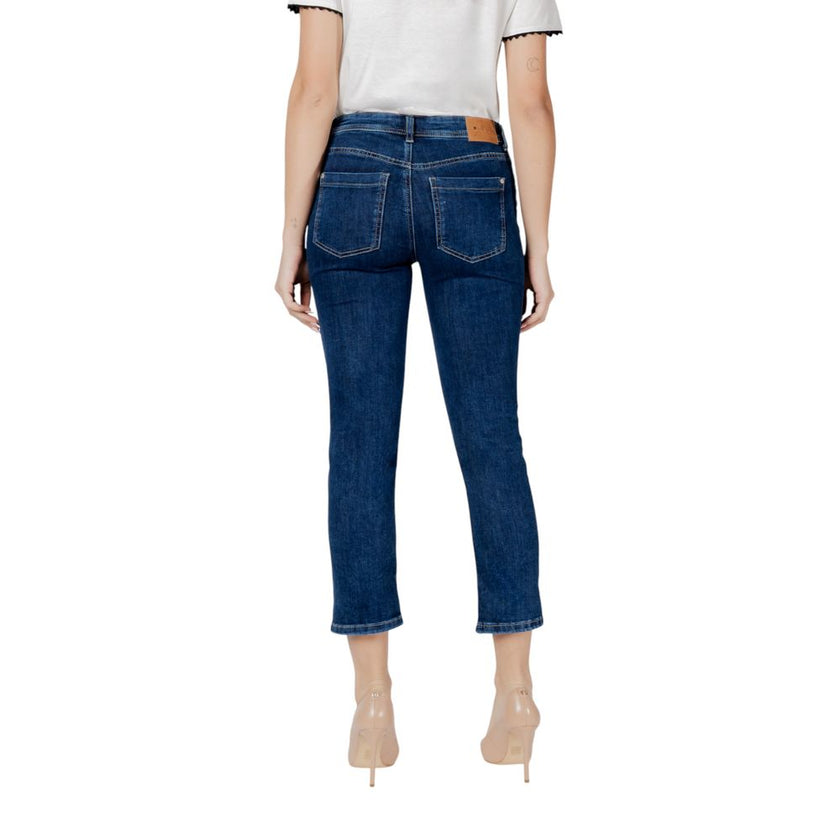 Street One Blue Cotton Jeans & Pant