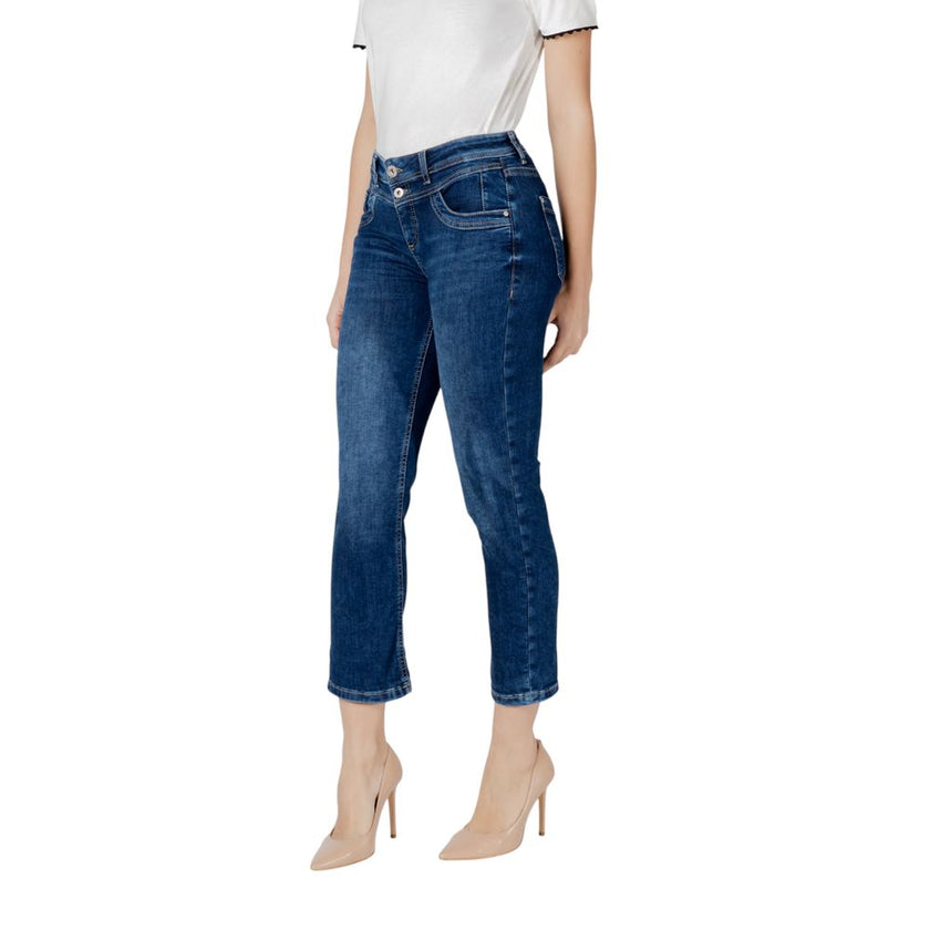 Street One Blue Cotton Jeans & Pant