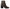 MY TWIN Black Leather Block Heels Ankle Boots Zipper Shoes