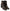 MY TWIN Black Leather Block Heels Ankle Boots Zipper Shoes
