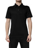 Dolce & Gabbana Black Polyester DG Logo Collared Polo T-shirt