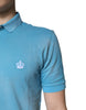 Dolce & Gabbana Blue Cotton Crown Collared Men Polo T-shirt