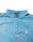 Dolce & Gabbana Blue Cotton Crown Collared Men Polo T-shirt