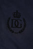 Dolce & Gabbana Dark Blue Cotton Crown Collared Polo T-shirt