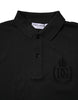 Dolce & Gabbana Black Cotton DG Logo Collared Polo T-shirt