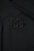 Dolce & Gabbana Black Polyester DG Logo Collared Polo T-shirt