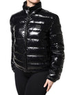 Dolce & Gabbana Black Logo Plaque Full Zip Puffer Jacket