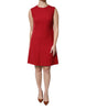 Dolce & Gabbana Red Wool Sleeveless Knee Length A-line Dress