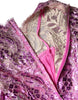 Dolce & Gabbana Metallic Fuchsia Floral Sheath Mini Dress