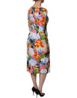 Dolce & Gabbana Multicolor Floral Side Slit Midi Dress